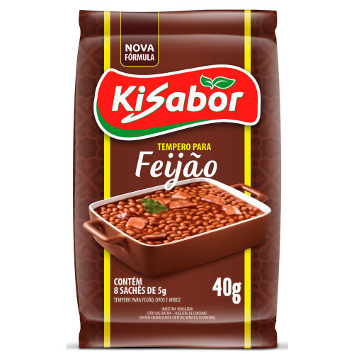 TEMPERO PARA FEIJÃO KISABOR 40GR - CX COM 24 UN