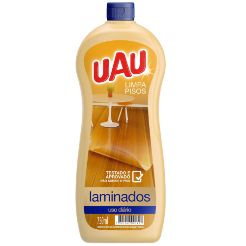 LIMPA PISOS UAU 750ML LAMINADOS - CX COM 12 UN
