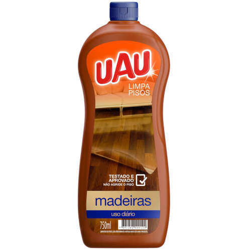 LIMPA PISOS UAU 750ML MADEIRAS - CX COM 12 UN