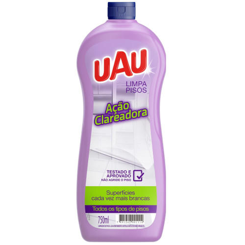 LIMPA PISOS UAU 750ML AÇÃO CLAREADORA - CX COM 12 UN