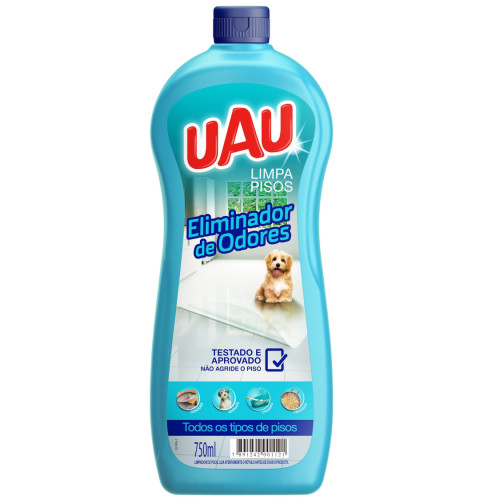 LIMPA PISOS UAU 750ML ELIMINADOR DE ODORES - CX COM 12 UN