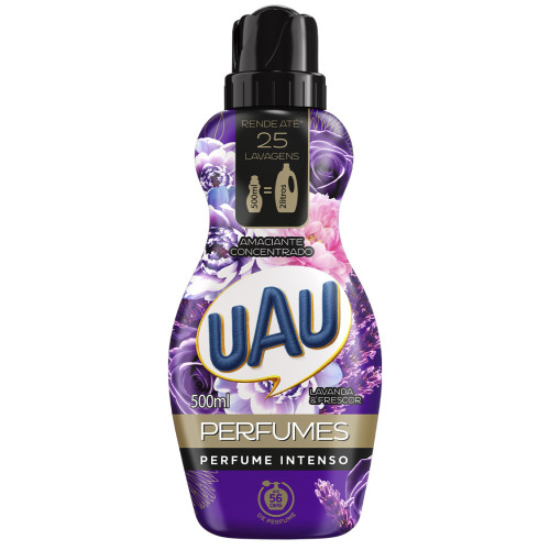 AMACIANTE CONCENTRADO UAU 500ML LAVANDA & FRESCOR - CX COM 12 UN