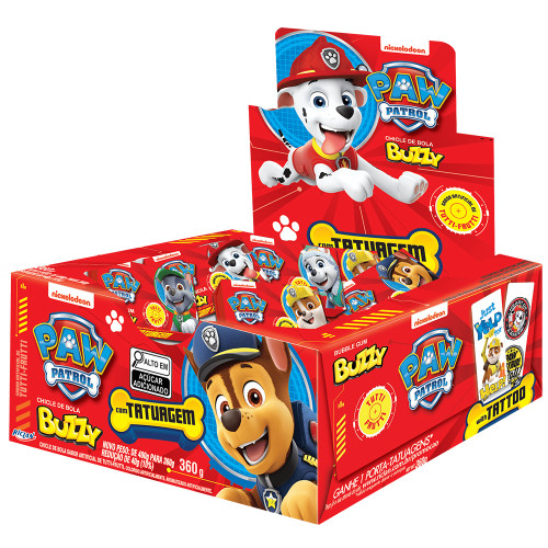 CHICLE BUZZY PATRULHA CANINA RICLAN TUTTI FRUTTI 360GR - DP COM 90 UN