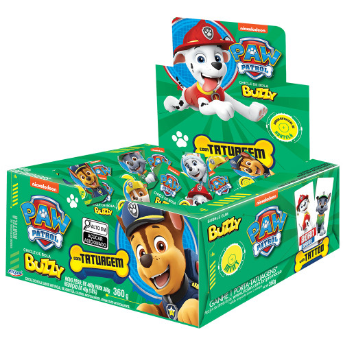 CHICLE BUZZY PATRULHA CANINA RICLAN HORTELÃ 360GR - DP COM 90 UN