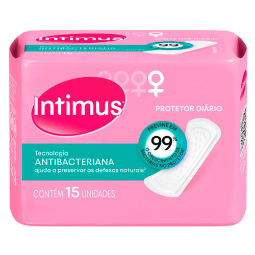 ABSORVENTE INTIMUS PROTETOR DIÁRIO C/ 15UN ANTIBACTERIANO - UNIDADE