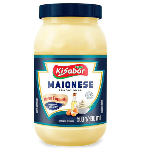 MAIONESE KISABOR 500GR POTE - CX COM 12 UN