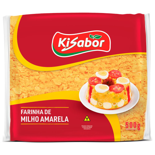 FARINHA DE MILHO KISABOR 500GR AMARELA - FD COM 12 UN