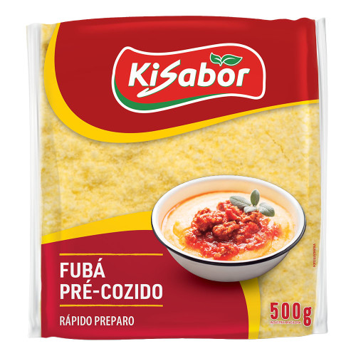 FUBÁ PRÉ-COZIDO KISABOR 500GR - CX COM 24 UN