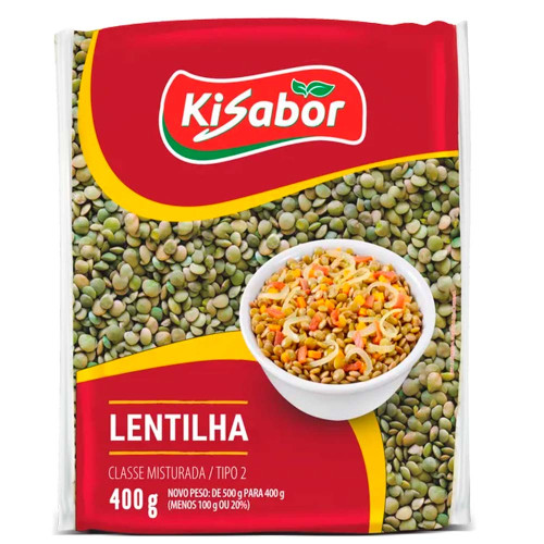 LENTILHA SECA KISABOR 400GR - FD COM 12 UN