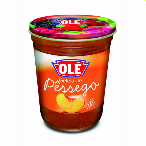 GELEIA DE COPO OLÉ 230GR PÊSSEGO - CX COM 12 UN