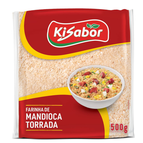 FARINHA DE MANDIOCA TORRADA KISABOR 500GR - FD COM 24 UN