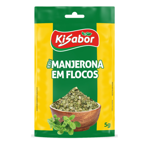 MANJERONA EM FLOCOS KISABOR 5GR - CX COM 12 UN