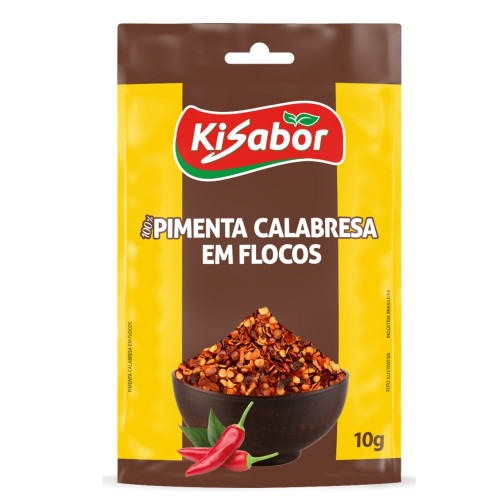 PIMENTA CALABRESA EM FLOCOS KISABOR 10GR - CX COM 12 UN