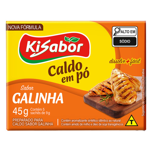 CALDO DE GALINHA KISABOR 45GR - CX COM 24 UN