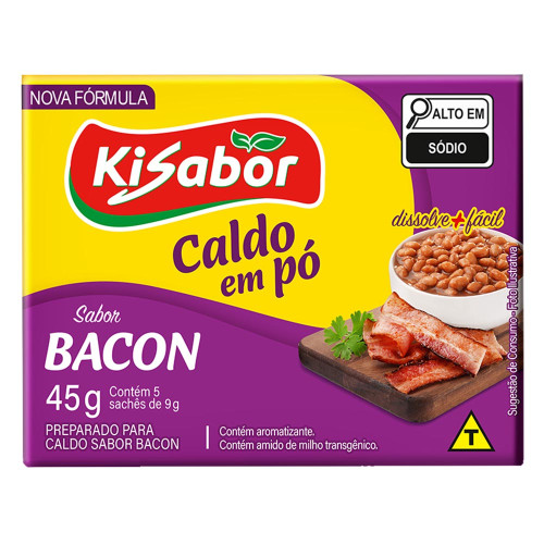 CALDO DE BACON KISABOR 45GR - CX COM 24 UN