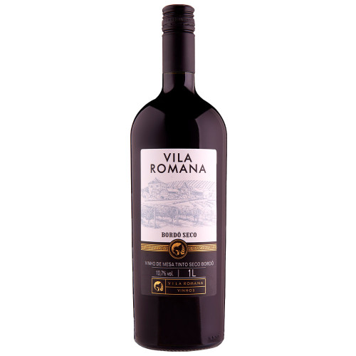 VINHO VILA ROMANA 1 LITRO SECO BORDÔ - CX COM 12 UN