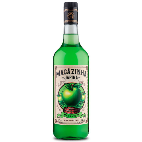 CACHAÇA JAPIRA 935ML MAÇÃZINHA - CX COM 6 UN