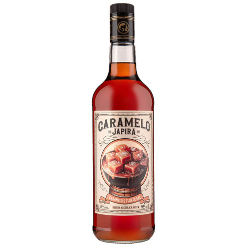 CACHAÇA JAPIRA 935ML CARAMELO - CX COM 6 UN