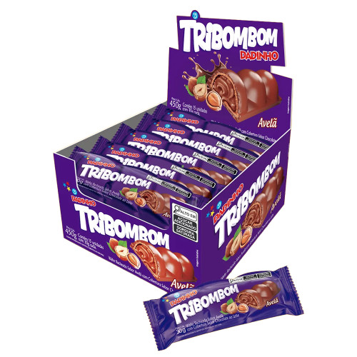 CHOCOLATE DADINHO TRIBOMBOM 30GR AVELÃ - DP COM 15 UN