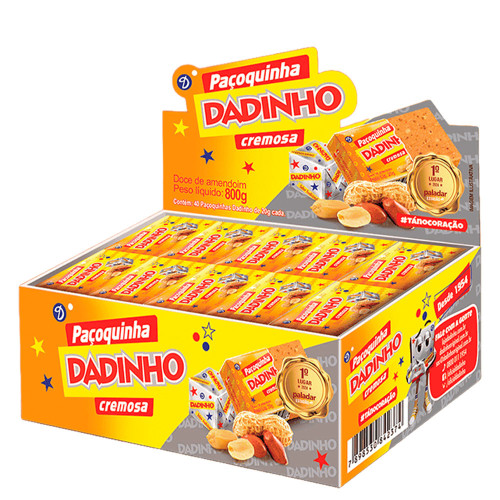 PAÇOCA DADINHO 20GR QUADRADA - DP COM 40 UN
