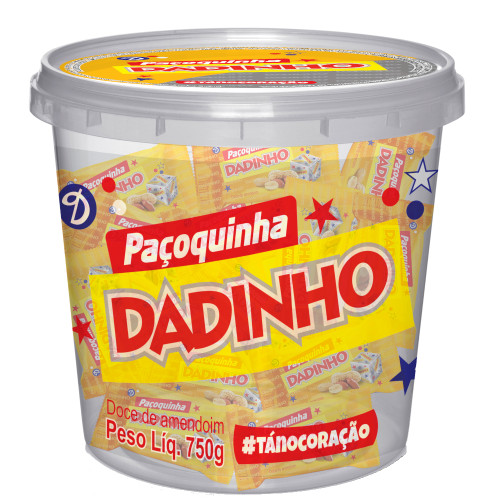 PAÇOCA DADINHO ROLHA 750GR - PT COM 50 UN