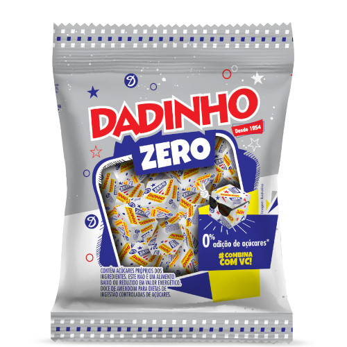 BALA DADINHO SACHÊ 90GR ZERO AÇÚCAR - PC COM 10 UN