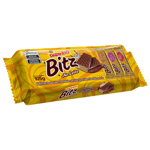 CHOCOLATE DADINHO BITZ 105GR AO LEITE - UNIDADE