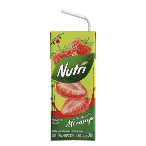 SUCO NUTRI 200ML MORANGO - CX COM 27 UN