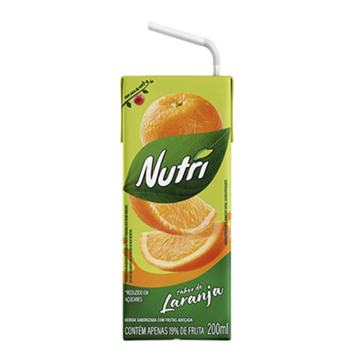 SUCO NUTRI 200ML LARANJA - CX COM 27 UN