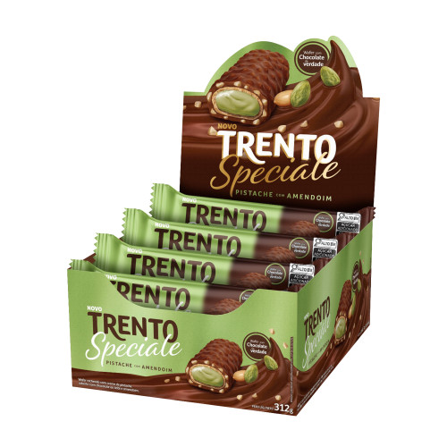 CHOCOLATE TRENTO SPECIALE AVELÃ 26GR  PISTACHE - DP COM 12 UN