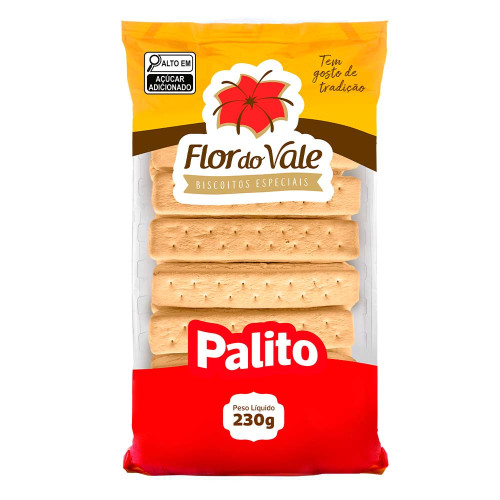 BISCOITO PALITO FLOR DO VALE 230GR TRADICIONAL - CX COM 20 PC