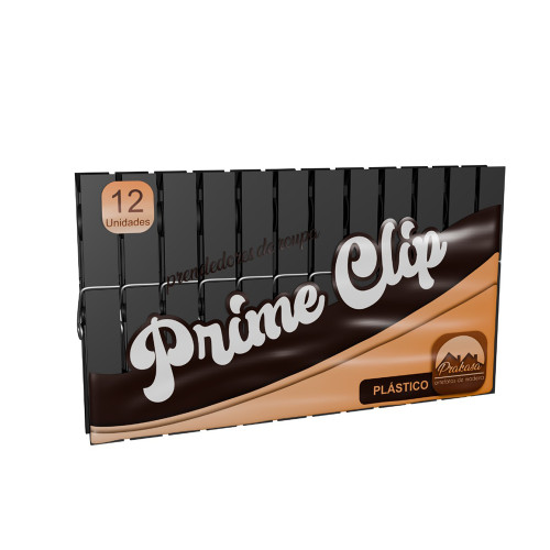 PRENDEDOR DE ROUPA PRAKASA PLÁSTICO C/12 PEQUENO - FD COM 50 UN