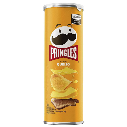 BATATA CHIPS PRINGLES 109GR QUEIJO- CX COM 18 UN