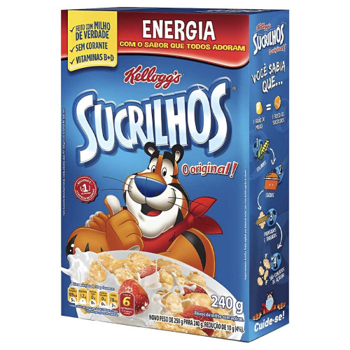 CEREAL SUCRILHOS KELLOGG'S 240GR ORIGINAL - CX COM 36 UN