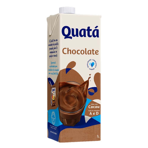BEBIDA LÁCTEA QUATÁ 1 LITRO CHOCOLATE - CX COM 12 UN