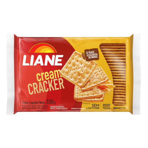 BISCOITO LIANE 330GR CREAM CRACKER - CX COM 30 UN