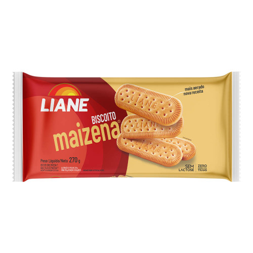 BISCOITO LIANE 270GR MAIZENA - CX COM 30 UN