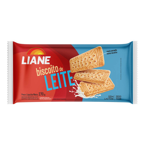 BISCOITO LIANE 270GR LEITE - CX COM 30 UN