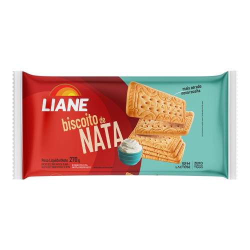 BISCOITO LIANE 270GR NATA - CX COM 30 UN