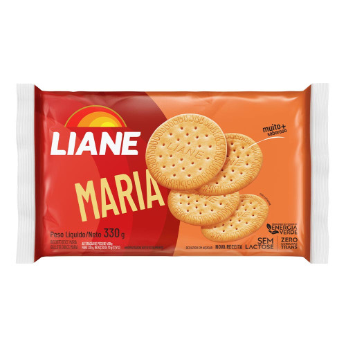 BISCOITO LIANE 330GR MARIA - CX COM 30 UN
