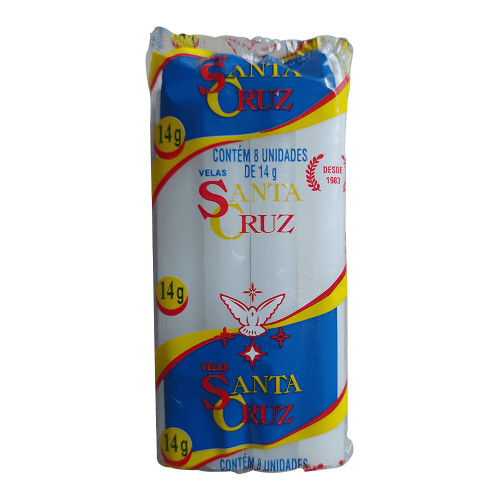 VELA SANTA CRUZ 14GR C/8UN NÚMERO 4 - CX COM 24 PC