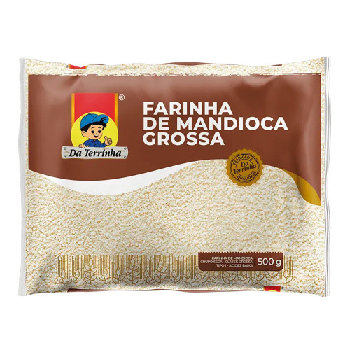 FARINHA DE MANDIOCA GROSSA TERRINHA 500GR CRUA - FD COM 12 UN