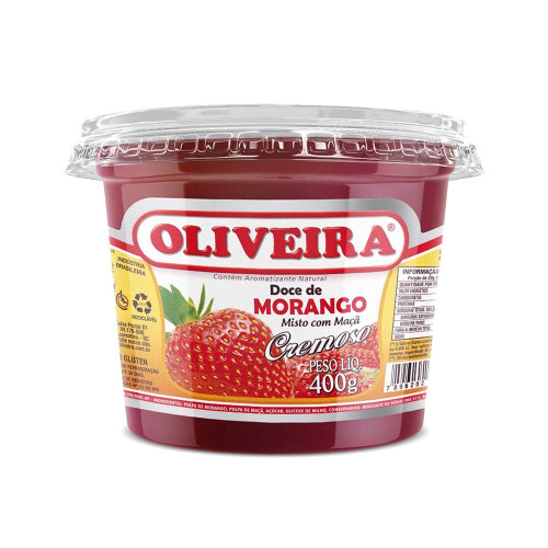 DOCE DE FRUTA OLIVEIRA 400GR MORANGO - CX COM 12 PT