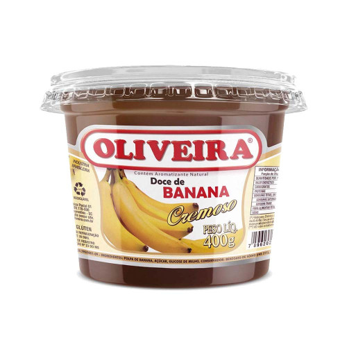 DOCE DE FRUTA OLIVEIRA 400GR BANANA - CX COM 12 PT