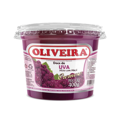 DOCE DE FRUTA OLIVEIRA 400GR UVA - CX COM 12 PT