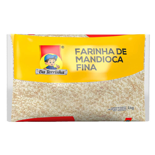 FARINHA DE MANDIOCA FINA CRUA DA TERRINHA 1 KILO - FD COM 12 PC