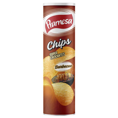BATATA CHIPS PRAMESA 100GR CHURRASCO BARBECUE - CX COM 24 UN