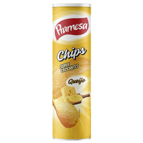 BATATA CHIPS PRAMESA 100GR QUEIJO - CX COM 24 UN