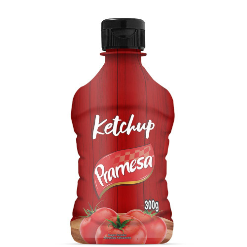 KETCHUP PRAMESA TRADICIONAL BISNAGA 300GR - CX COM 24 UN