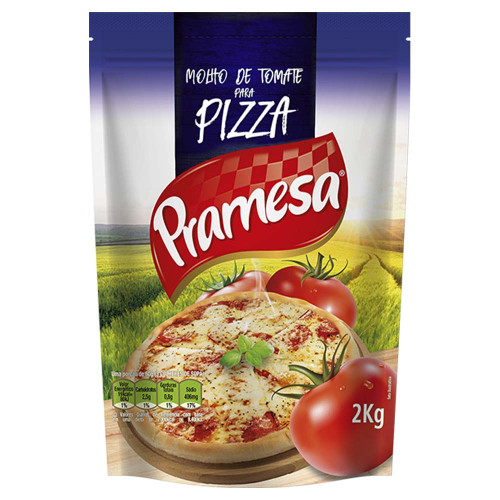 MOLHO DE TOMATE POUCHE PRAMESA 2 KILO PIZZA - CX COM 6 UN